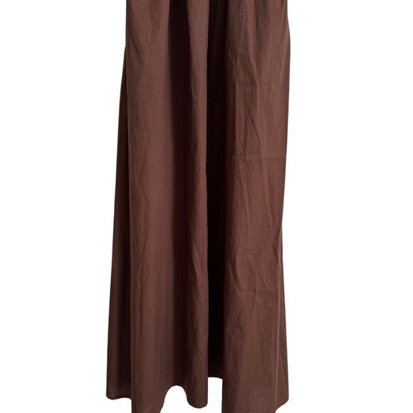 Faithfull the Brand Marieka Midi Dress M in Chocolate - Picture 9 of 12